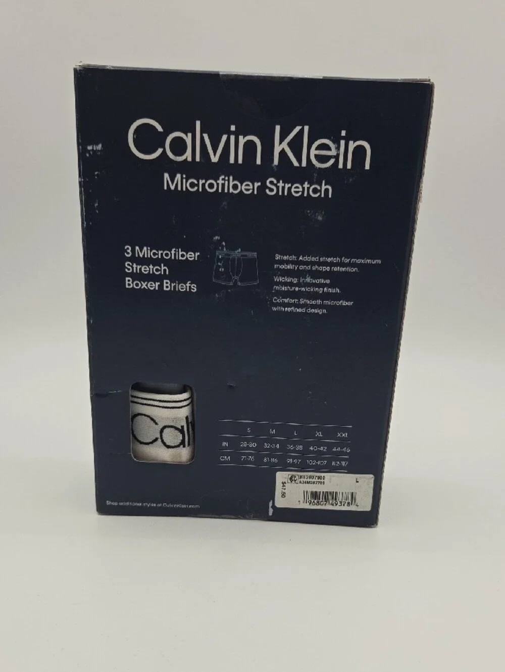 Calvin Klein Blues / Gray Microfiber Stretch Boxer Briefs - 3 Pack